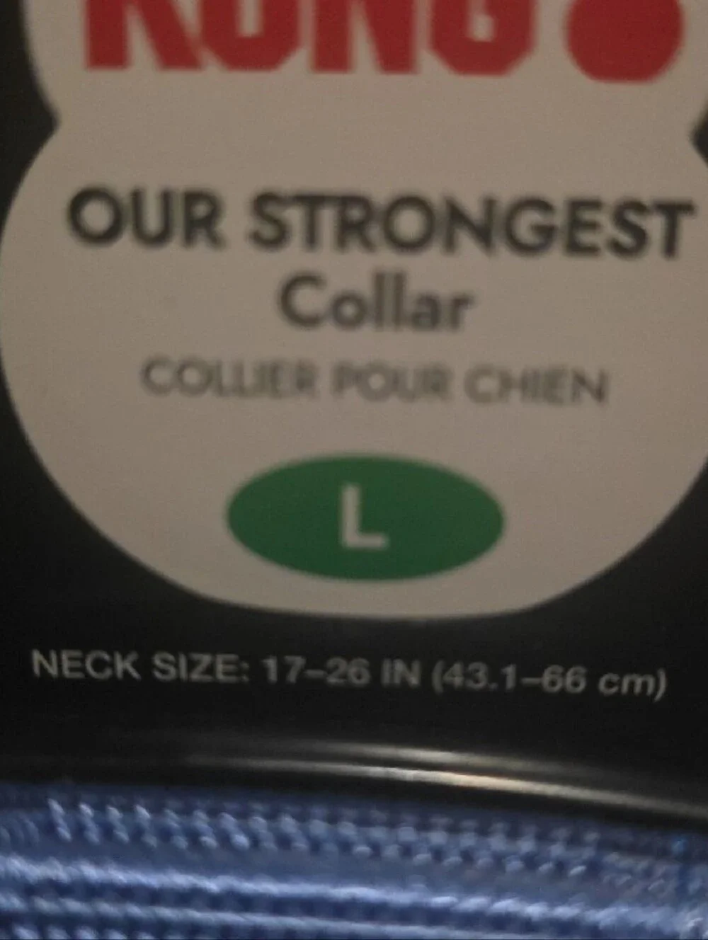 Kong Blue Nylon Dog Collar with Black Buckle LARGE NWT